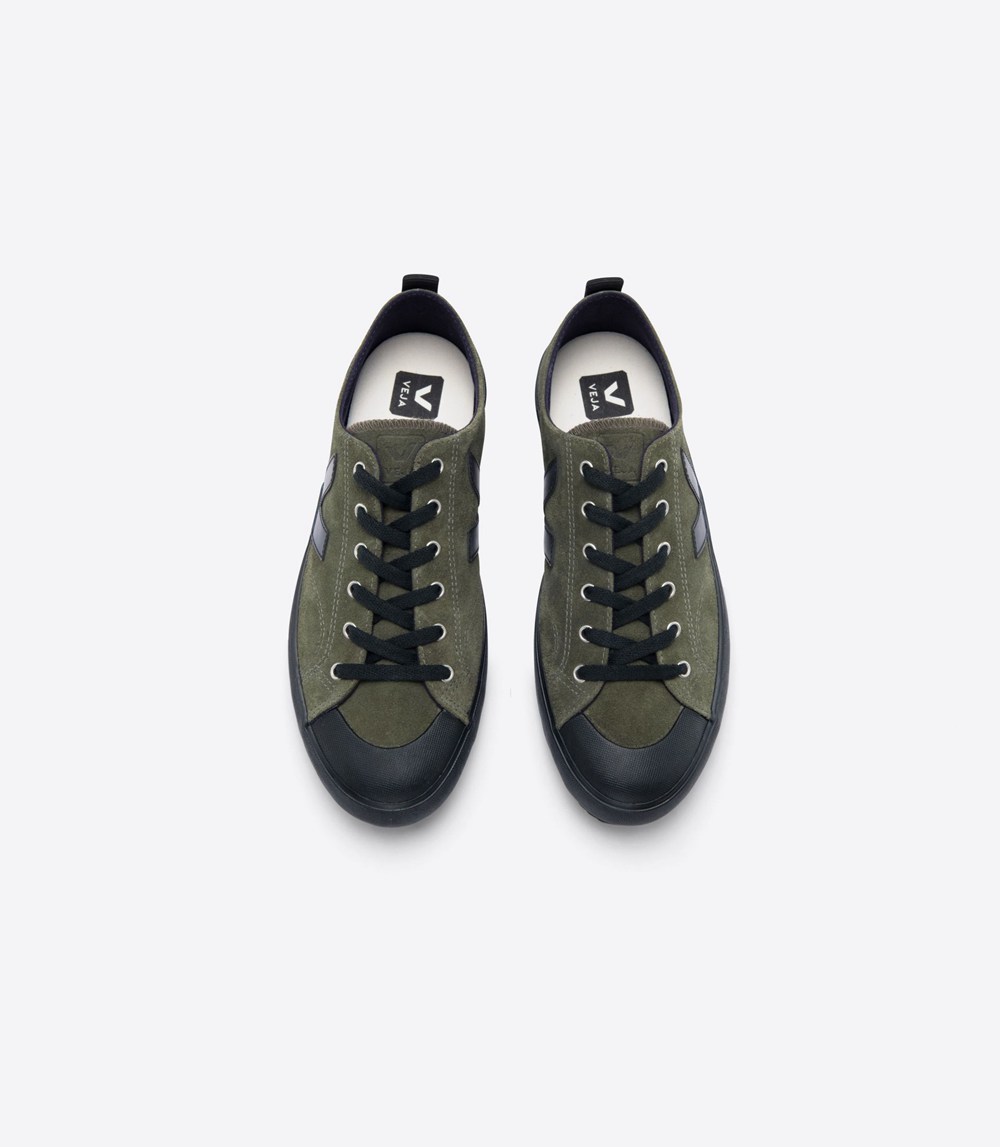 Veja Sneakers Womens - Nova Suede - Olive/Black - 4182XSAYC